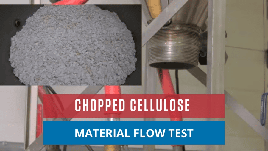Cellulose Flakes Material Flow Test Cellulose Flakes Material Flow Test